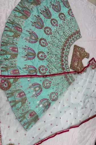 Sky Blue New Arrival Designer Lehenga for Wedding and Functions For Women's