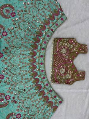 Sky Blue New Arrival Designer Lehenga for Wedding and Functions For Women's 5