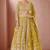 Yellow Premium Butterfly Net Embroidered Lehenga Choli with Dupatta For Women's