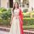 Off White (Cream ) Silk Embroidered Umbrella Lehenga Festive Wear For Women's