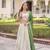 Off White ( Cream)  Silk Embroidered Umbrella Lehenga Festive WearFor Women's