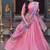 Peach Zari Sequence Embroidery Work Lehenga Choli With Printed Dupatta For Women's