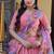 Peach Zari Sequence Embroidery Work Lehenga Choli With Printed Dupatta For Women's