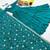 Teal bliue pure vichitra silk embroidered gown with dupatta