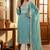 Blue color roman cotton embroidered suit set