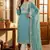 Blue color roman cotton embroidered suit set