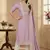 Lavender roman cotton embroidered suit set