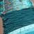 teal blue printed georgette saree with blouse