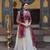 Wine Cosmos Zari Sequins Embroidered Lehenga Choli Set