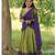 Mehendi kanjivaram silk blend with zari weaving work lehenga for traditional