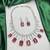 Royal Ruby Red Emerald Cut Bridal Jewelry Set, Silver Choker Statement Necklace