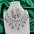 Bridal Ruby Red Necklace and Earring Set | CZ Diamond Choker