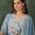 Women's Beautiful Embroidery Work Silk Fabric Flared Kurta Pant and Dupatta Set