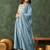 Women's Beautiful Embroidery Work Silk Fabric Flared Kurta Pant and Dupatta Set