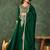 Women's Beautiful Embroidery Work Vichitra Silk Fabric Flared Kurta Pant and Dupatta Set