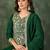 Women's Beautiful Embroidery Work Vichitra Silk Fabric Flared Kurta Pant and Dupatta Set