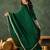 Women's Beautiful Embroidery Work Vichitra Silk Fabric Flared Kurta Pant and Dupatta Set