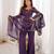 Wine purple silk sharara suit with embroidered dupatta set