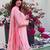 Pink silk blend embroidered kurta-sets