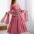 Pink silk blend embroidered kurta-sets