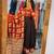 Black cotton blend printed kurta-sets