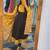 Black cotton blend printed kurta-sets