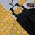 Black cotton blend printed kurta-sets