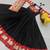 Black cotton blend printed kurta-sets