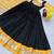 Black cotton blend printed kurta-sets