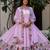 Baby-pink georgette embroidered kurta-sets