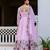 Baby-pink georgette embroidered kurta-sets