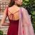 Maroon chinon plain kurta-sets