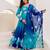 Blue organza embroidered kurta-sets
