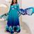 Blue organza embroidered kurta-sets