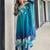 Blue organza embroidered kurta-sets