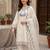 Off-white silk blend embroidered kurta-sets