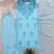 Sky-blue rayon embroidered kurta-sets