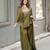 Mehendi green chinon embroidered kurta-sets