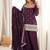 Deep wine embroidered festive salwar suit set