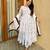 White vichitra silk embroidered kurta-sets