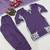 Purple cotton blend embroidered kurta-sets