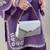 Purple cotton blend embroidered kurta-sets
