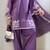 Purple cotton blend embroidered kurta-sets