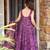 Purple cotton blend printed kurta-sets