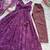 Purple cotton blend printed kurta-sets