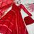 Red georgette printed kurta-sets