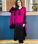 Pink crepe embroidered kurta-sets