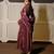 Light-wine silk blend embroidered kurta-sets