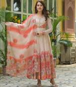 Multicolor organza printed kurta-sets