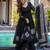 Black georgette printed kurta-sets